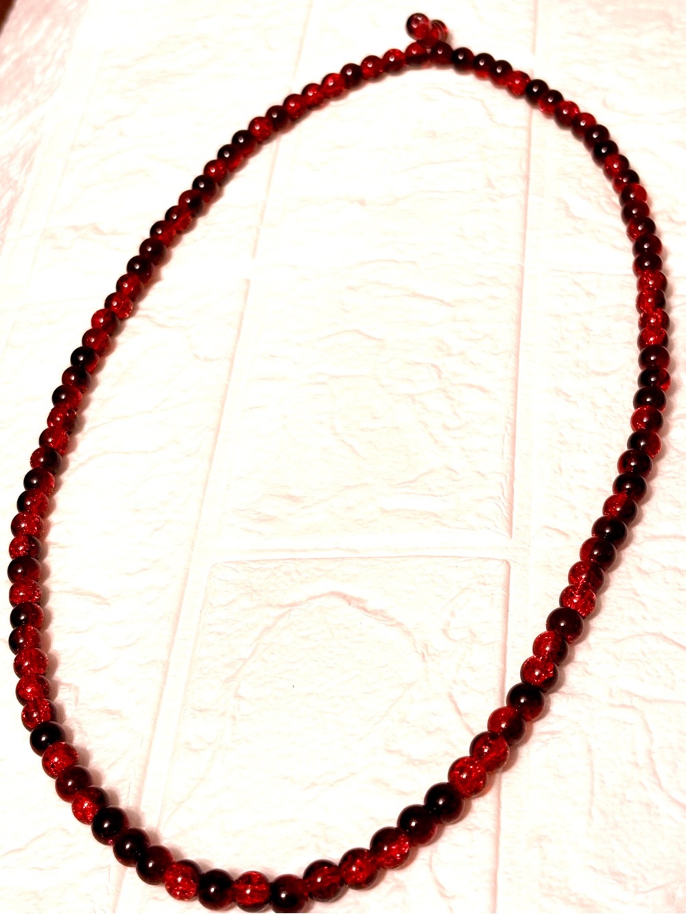 Classic Red & Black (symbol of power and protection) Beaded Necklace for Women